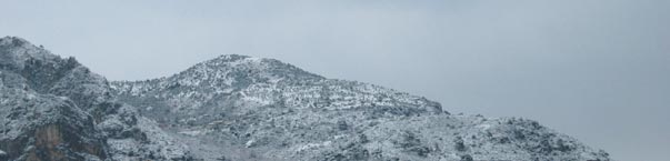 Dcollage du Mont Gros sous la neige.