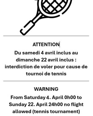 Interdiction de vols du 4 au 12 avril 2026