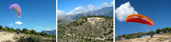 Décollage au pied du Mont Agel