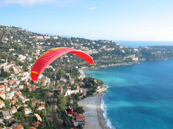 Joie du biplace en parapente.