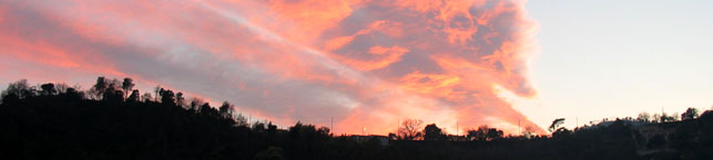 Coucher de soleil sur Roquebrune Cap Martin.